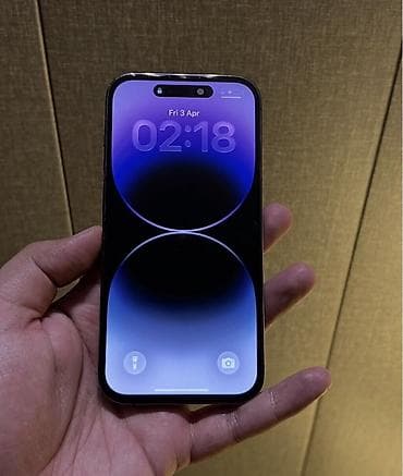ipad 14 pro: IPhone 14 Pro, 256 GB, Deep Purple, Zəmanət, Simsiz şarj, Face ID — 6