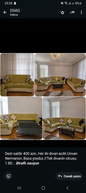 luminarc nerimanov: Künc divan, Açılan, Bazasız, Parça — 1