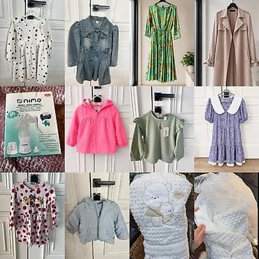 Uşaq və qadın geyimləri, həmçinin ana üçün əl südsağanı dəsti