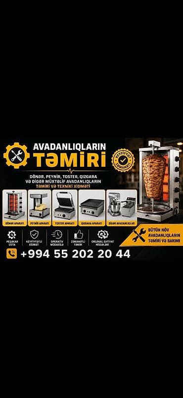Avadanlıqların təmiri və texniki xidməti İxtisaslaşdığımız