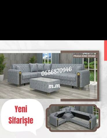 kreslo divan: Künc divan, Yeni, Açılan, Bazalı, Parça, Şəhərdaxili pulsuz çatdırılma — 9