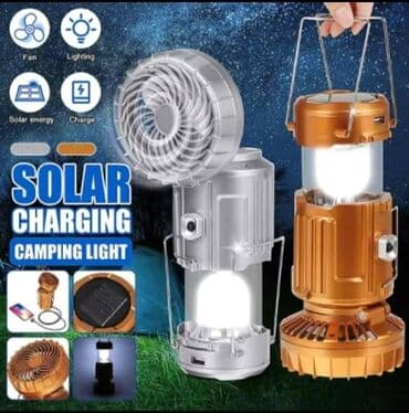 piknik oturacağı: Yeni̇ günəş panelli çoxfunksyali lampa lampa + ventilyator + — 1