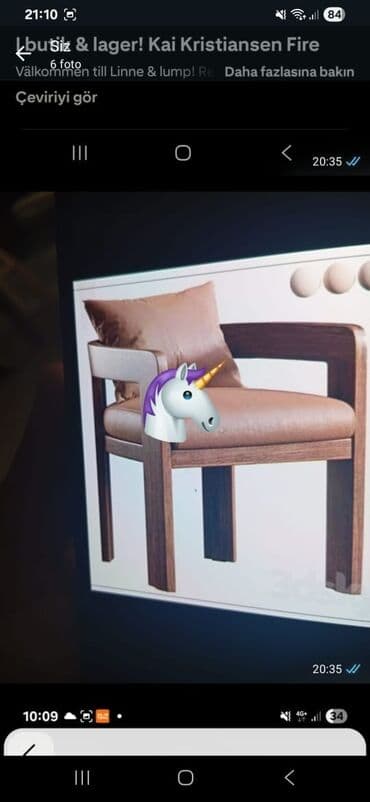 Yeni, Masa və oturacaqlar