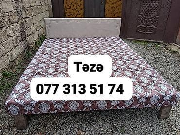 ev esya: Təzə çarpayılar. 1 nəfərlik çarpayılar 50 manat. 2 nəfərlik taxt 100 — 1
