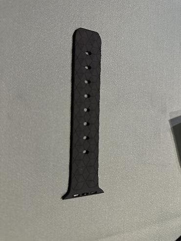 dəri saat kəmərləri: Kəmər, Apple, Silikon, rəng - Qara — 1