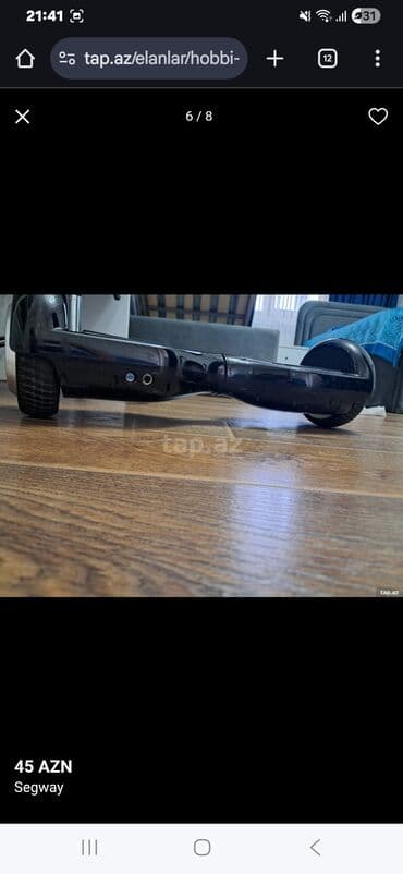 Elektrikli samokatlar: Hoverboard (Segway) – qara rəng - 2 təkərli, özünü tarazlayan — 2