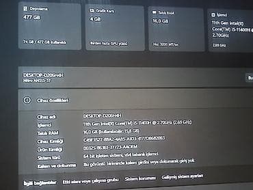lalafo az vito: Acer Nitro AN515-57 oyun noutbuku 512GB YADDASS 16 RAMM - Prosessor — 2