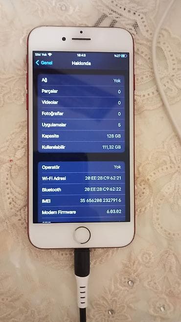 iphone 7 jet black: IPhone 7, 128 GB, Qırmızı, Barmaq izi — 5