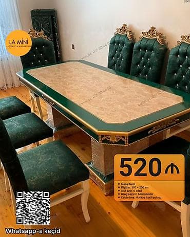 gaming oturacaq: Dördbucaq masa, 6 stul — 1