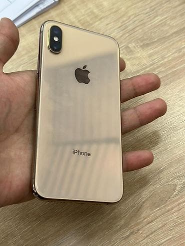 16 pro maxs: IPhone Xs, 64 GB, Qızılı, Face ID — 5