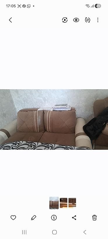 sultan divan: Qəhvəyi-bej rəng palitrasında, yumşaq parça və dəri effektli — 2