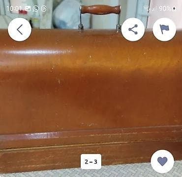 Taxta tikiş maşını üçün köhnə tip qapaq/kofr - Material: massiv