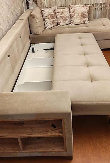 kunc divani: Künc divan, İşlənmiş, Açılan, Bazalı, Parça — 3