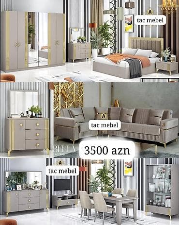 mebel yataq desti: Tac Mebel – Komplekt mebel dəstləri 1) Dəst 1 – 6500 AZN - Yataq — 1