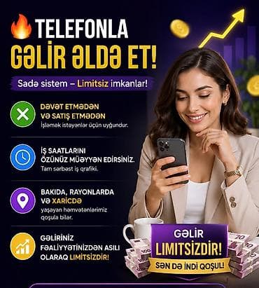 Telefonla gəlir əldə etmək imkanı – sadə sistem, limitsiz perspektiv!