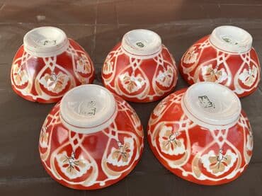 UAZ: Nahar dəsti, rəng - Qırmızı, Keramika, 5 nəfərlik — 1