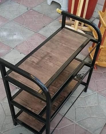 dəmir dolab: Metal karkaslı çoxsəviyyəli ayaqqabılıq/rəf sistemi - 4 mərtəbəli — 10