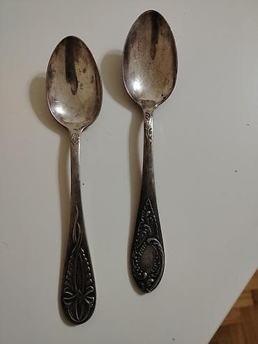 Столовые приборы: Məhsul: Qədimi desert qaşıqları – 12 Təsvir: - Material: Melxior — 3