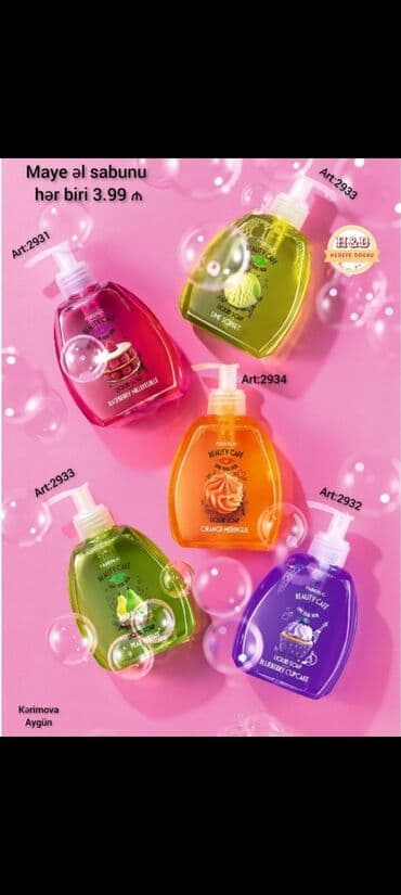 Maye Sabunlar Hər Biri 300 ml Meyvə qoxulu Malina Qarağat Armud lalafo.az -da Maye Sabunlar Hər Biri 300 ml Meyvə qoxulu Malina Qarağat Armud