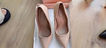 женские босоножки на платформе: Qadın platforma sandal - Rəng: bej/nude tonları - Dizayn: Taxta/kork — 7