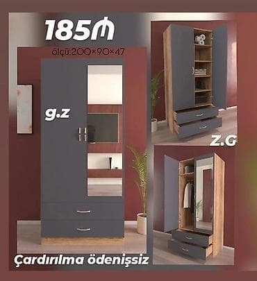 meqa mebel: *Dolab 2 Qapılı💫185Azn* ✔️Material Rusiya istehsalı Laminat 18/lik — 1