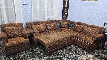 kreslo gence: İşlənmiş, Künc divan, Kreslo, Bazalı, Açılan — 4