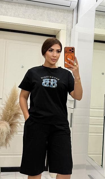 short: Qadın üçün şortik kofta destdi - Material: yumşaq, nəfəsalan trikotaj — 2