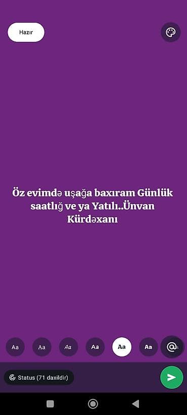 Uşaq baxımı xidməti – Kürdəxanı - Öz evimdə peşəkar uşaq nəzarəti -