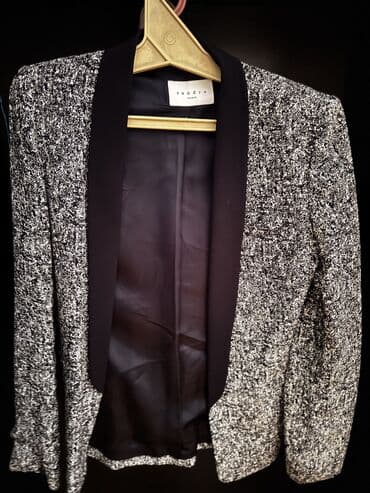 Пиджаки: Sandro Paris qadın blezeri 38 razmer 50 manat - Model: düyməsiz, açıq — 6