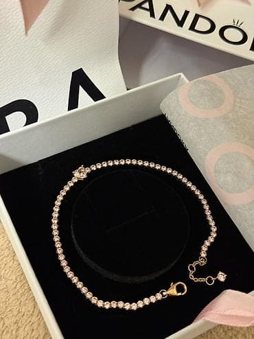 qizil qolbaqlar: Pandora Sparkling Heart Tennis Bracelet – orijinal (istifadə — 1