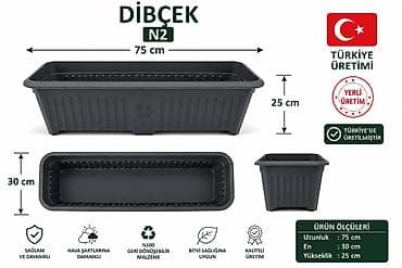 aloe vera gulu: Dibçək – Türkiyə istehsalı keyfiyyətli gül əkən qab Bağ, balkon, həyət — 1