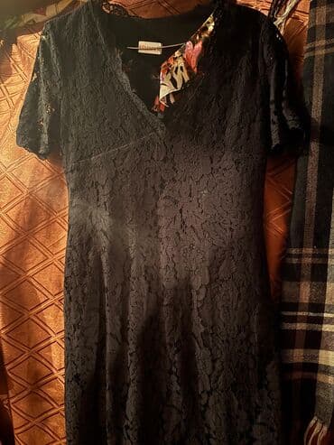 женские платья комбинация: Qadın paltarları dəsti 1) FIMKA markalı çiçək naxışlı şifon/til — 3