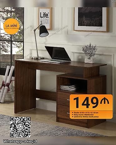 Düz masa, Stulsuz, Polkalı, Siyirməli, Sadə laminat