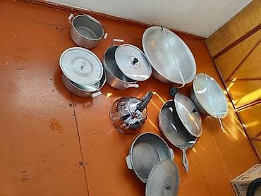 Посуда для готовки: Кастрюля, цвет - Серебристый, Алюминий — 1