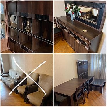 madera mebel: Qonaq otağı üçün dəst mebel Tərkib: - Şkaf-vitrinli böyük divar — 1
