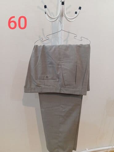 Kişi şalvarı – klassik dizayn, açıq boz rəng. - Düz kəsim -