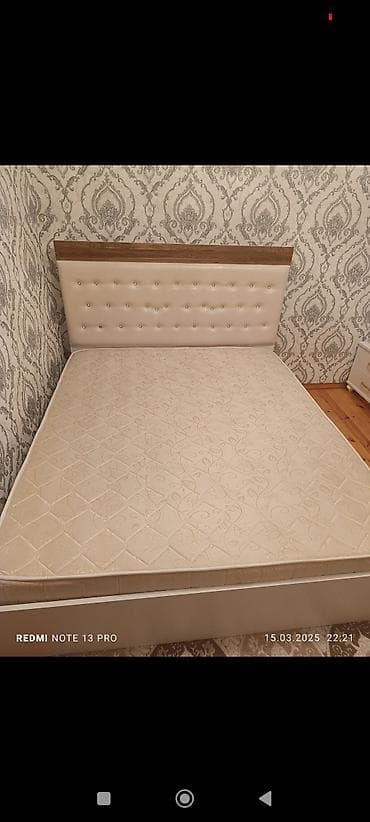 yatak matrası: İki nəfərlik yataq çərçivəsi və döşək - Ölçü: standart iki nəfərlik — 3