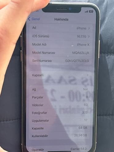 i̇phone: IPhone X, 64 GB, Ağ, Simsiz şarj, Face ID, Sənədlərlə — 2