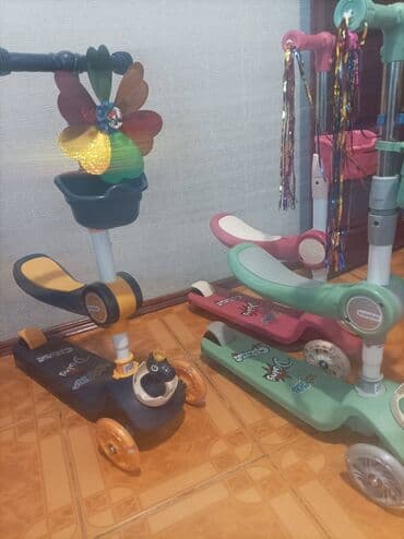 самокаты в баку: Scooter 🌀 Açılıb yığılır 🌀 Oturub sürmək olur 🌀 işıqlı 🌀 səbəti ve — 1