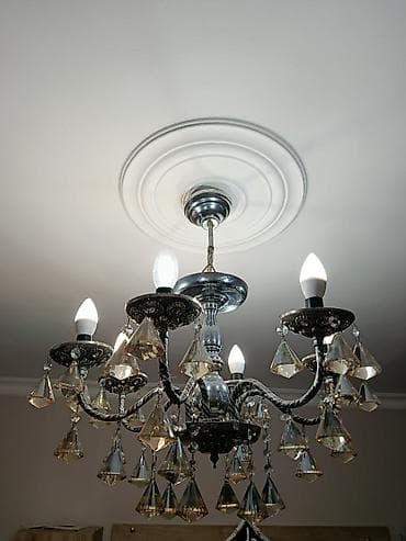 stol lampası: Çılçıraq, 6 lampa, Metal — 2