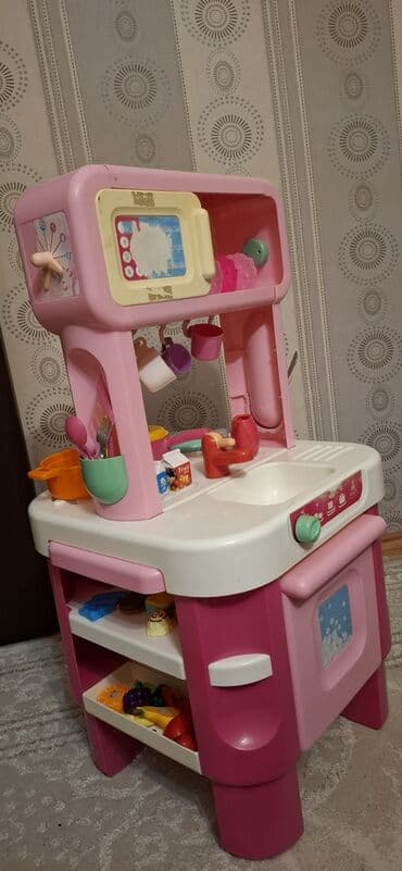 детские инструменты пила: Çəhrayı rəngdə, mətbəx əşyaları ilə birlikdə uşaq oyuncaq mətbəxi — 3