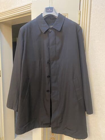 дождевик купить в баку: Мужской плащ, цвет - Черный — 1