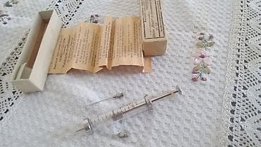 Sovet istehsalı “Rekord” şprisi – 10 ml, şüşə porşenli (Ş-10)