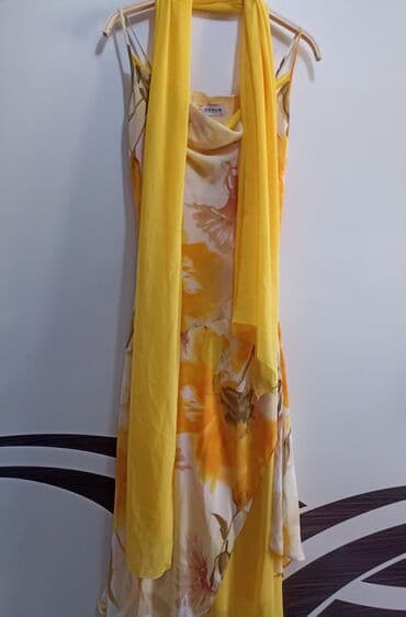 женская шифоновая блуза: Платье на подкладке, вырез качели — 3