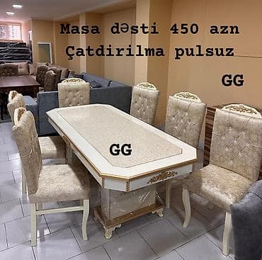 Yeni və Sifarişlə Masa dəsti 450 azn Rəng secimi var Masanin olçusu