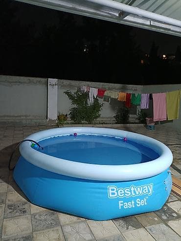 Bestway Fast Set hovuzu - Növ: şişmə dairəvi hovuz - Brend/model — 2