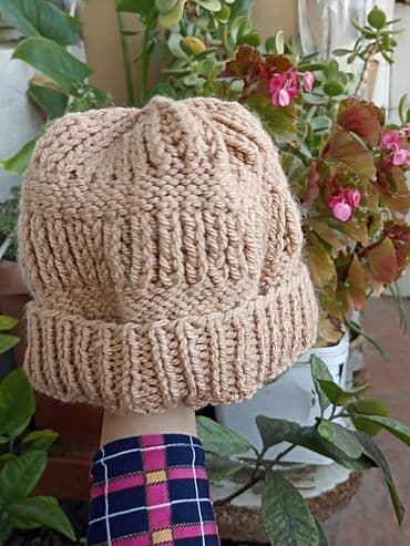 hazır hicablar: ƏL İŞİ TOXUMA Qalın toxuma sapdan hazırlanmış papaq Soyuq hava üçün — 2