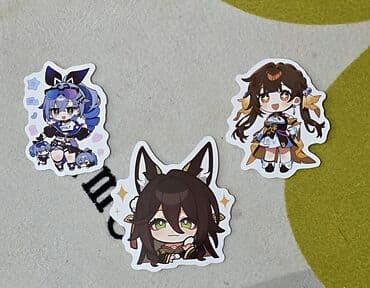 maşın üçün led: Anime personajlarının təsvir olunduğu stikerlər dəsti. Bu stikerlər — 21