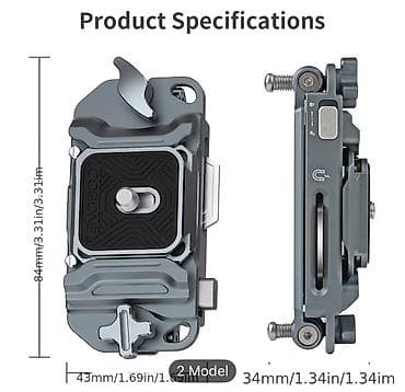 video kaset: Kəmərə taxılan fotoaparat tutacağı – sürətli çıxarışlı klip sistemi • — 7