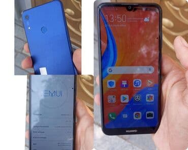 телефон fly для пенсионеров: Huawei Y6s, 64 GB, rəng - Göy, Sensor, Barmaq izi, İki sim kartlı — 4
